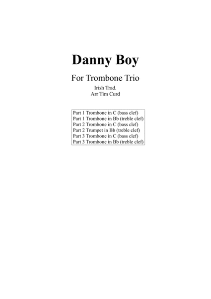 Danny Boy for Trombone Trio image number null
