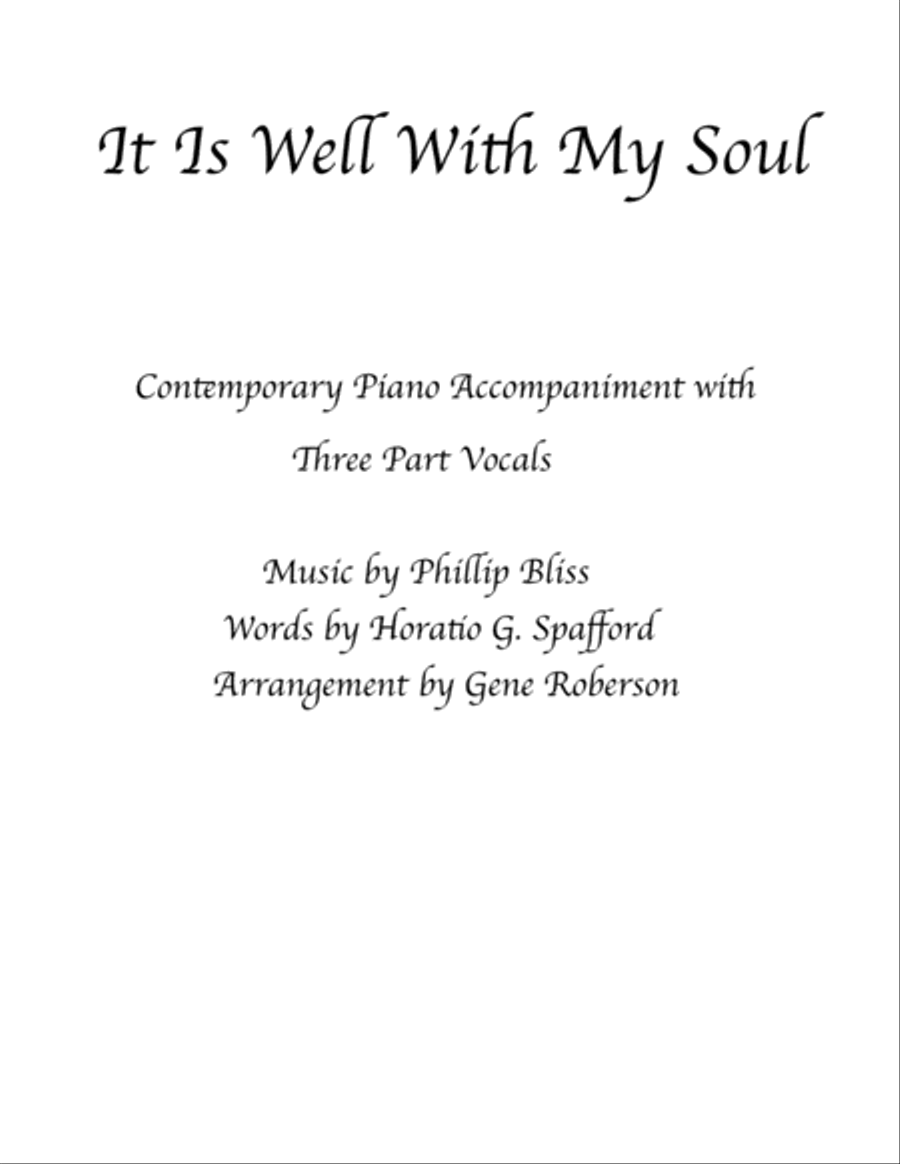It is Well With My Soul 3 Part Vocal - Piano SSA scores gallery preview page 1
