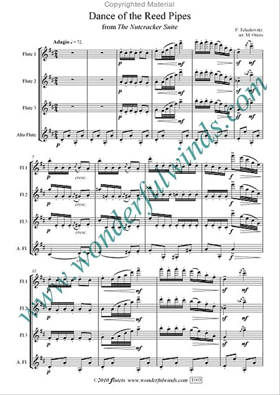 Dance Of The Reed Pipes Flute Quartet scores gallery preview page 2