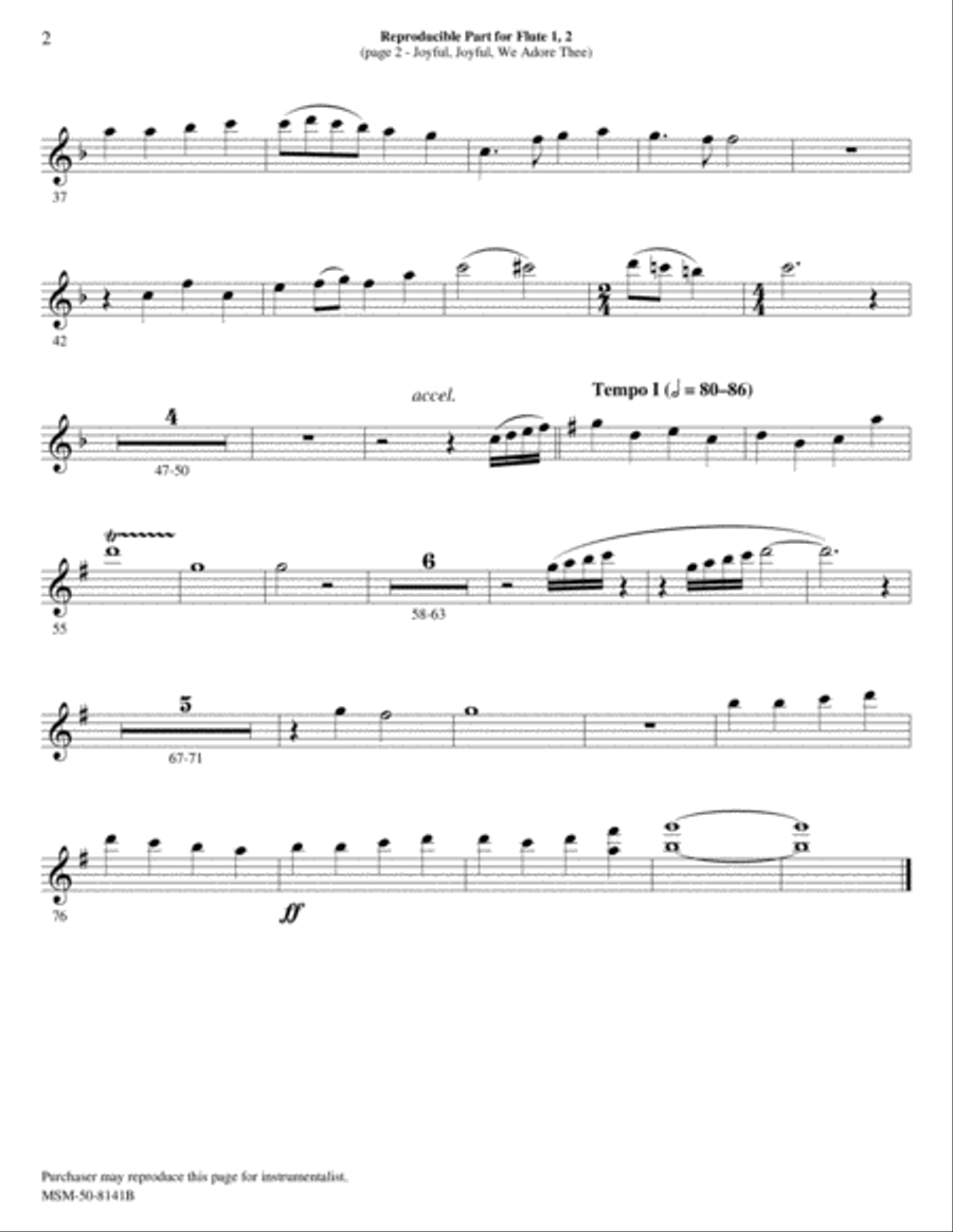 Joyful, Joyful, We Adore Thee (Downloadable Chamber Orchestra Parts) Chamber Orchestra scores gallery preview page 2