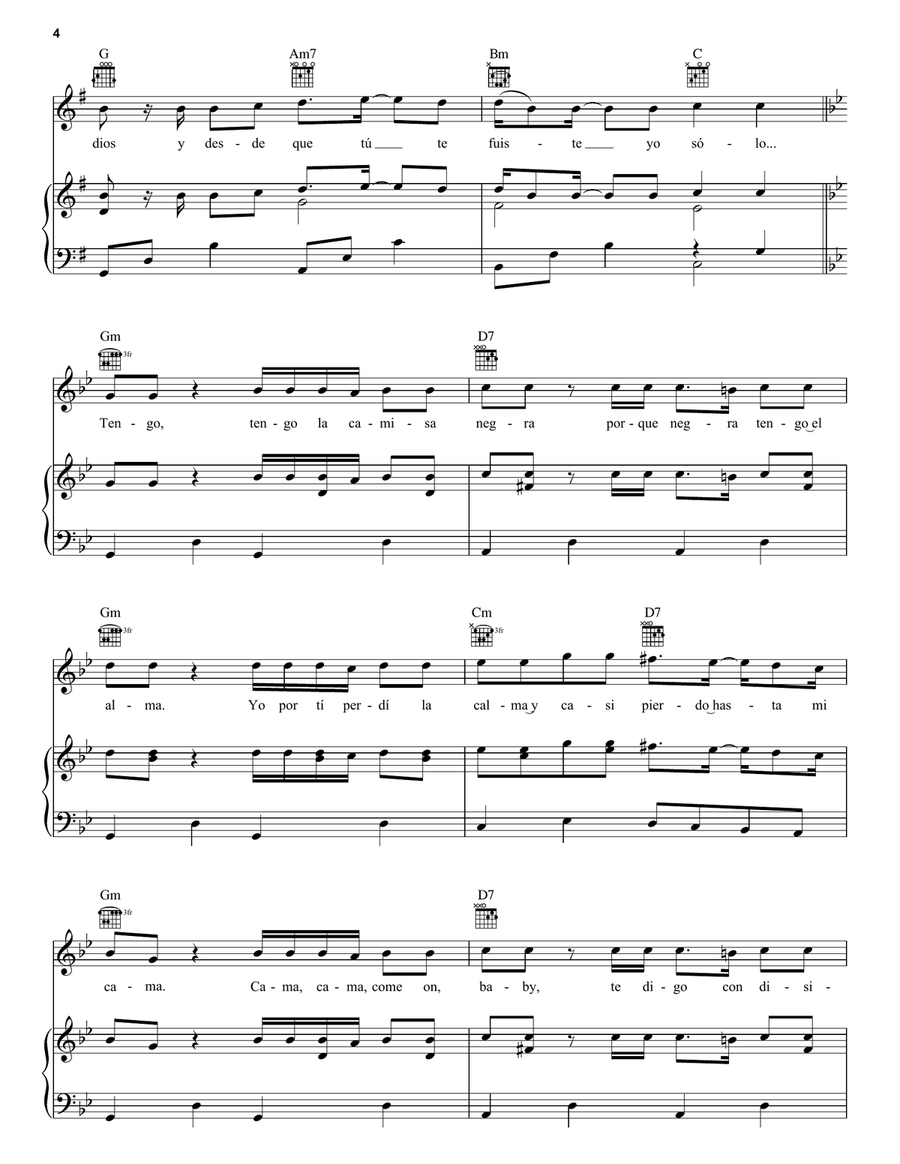 La Camisa Negra Acoustic Guitar scores gallery preview page 4