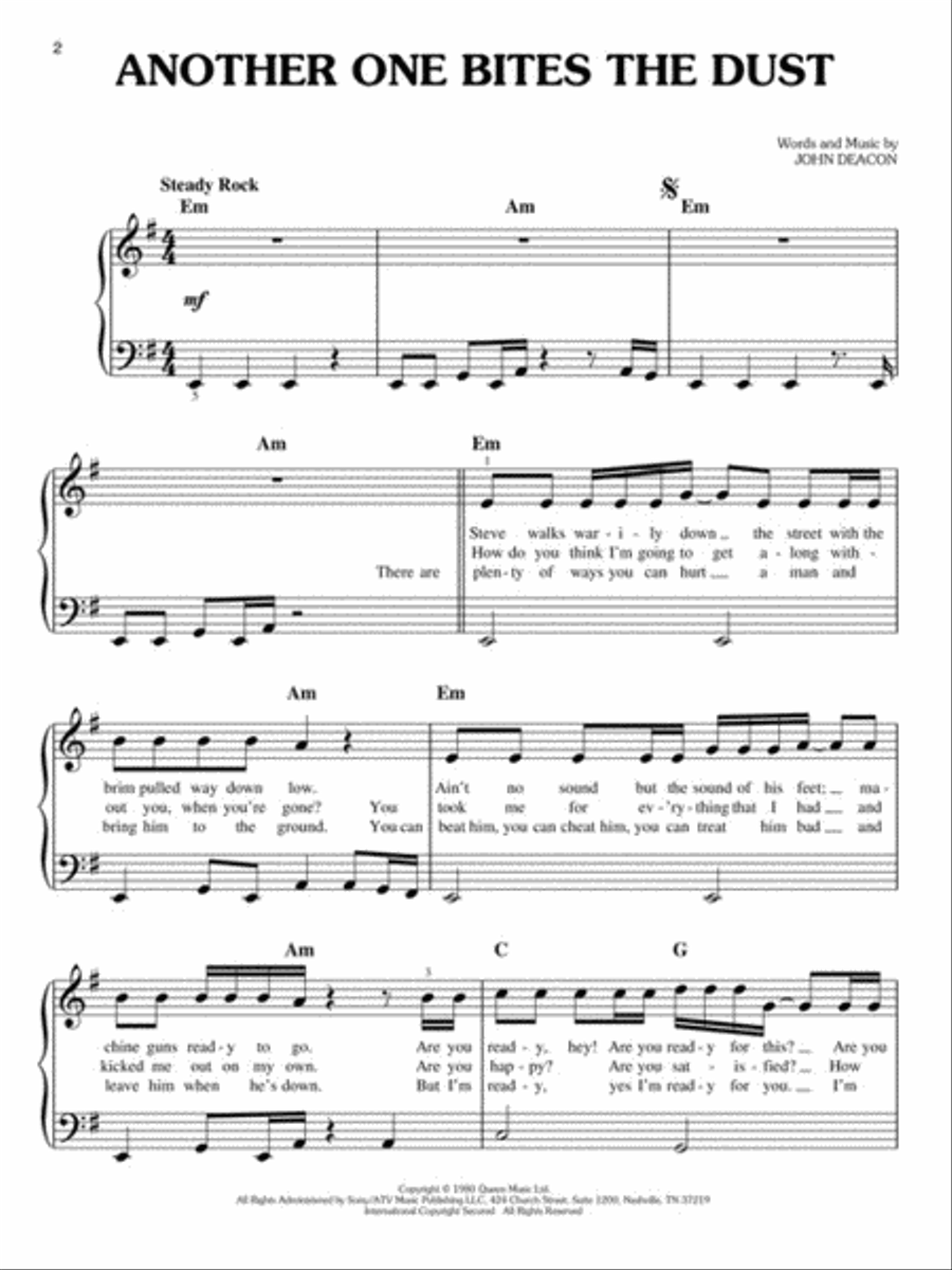 Queen – Easy Piano Collection Easy Piano scores gallery preview page 3