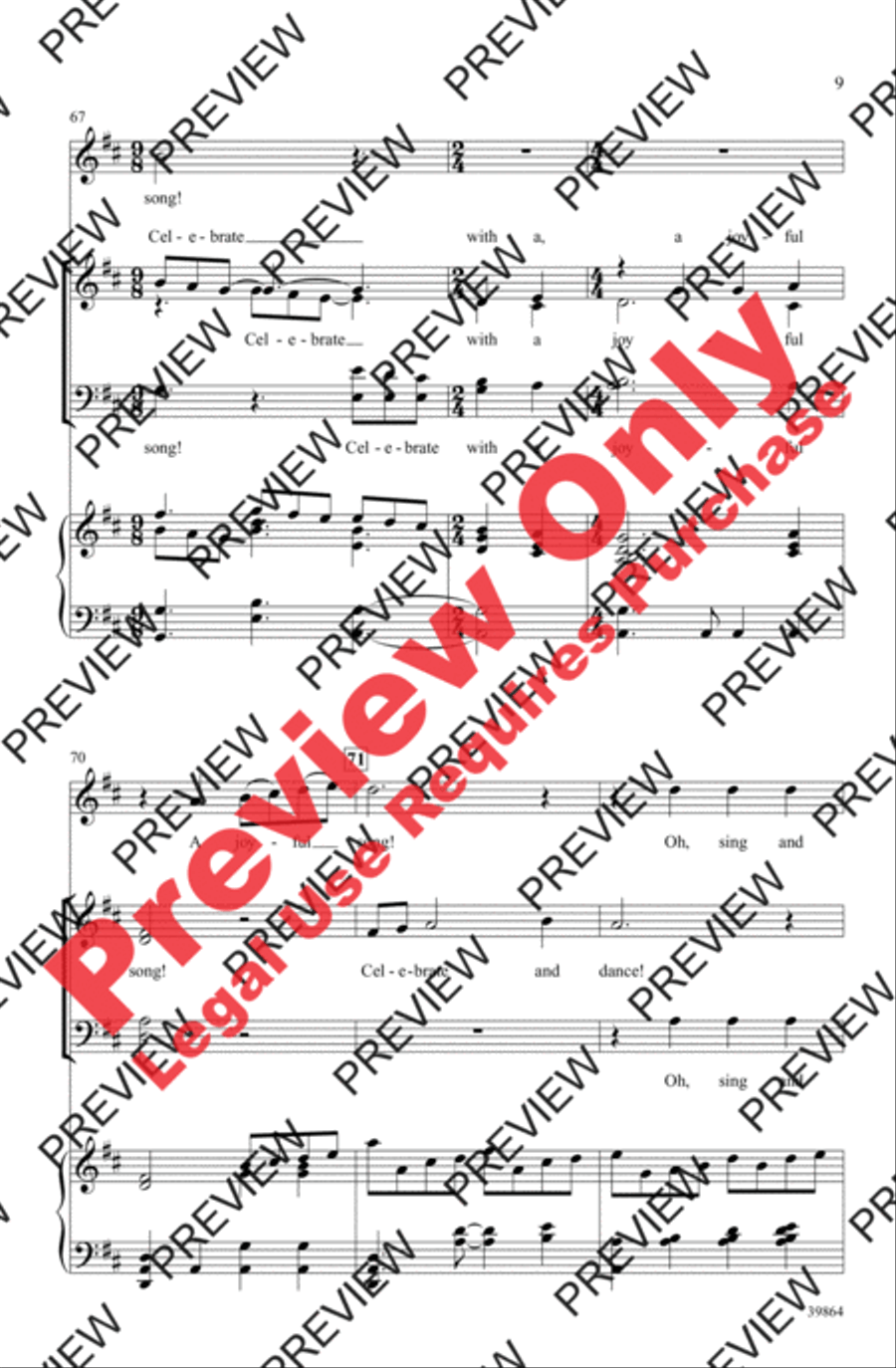 Celebrate and Sing! Celebrate and Sing! 4-Part scores gallery preview page 9