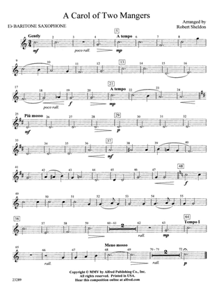 A Carol of Two Mangers: E-flat Baritone Saxophone