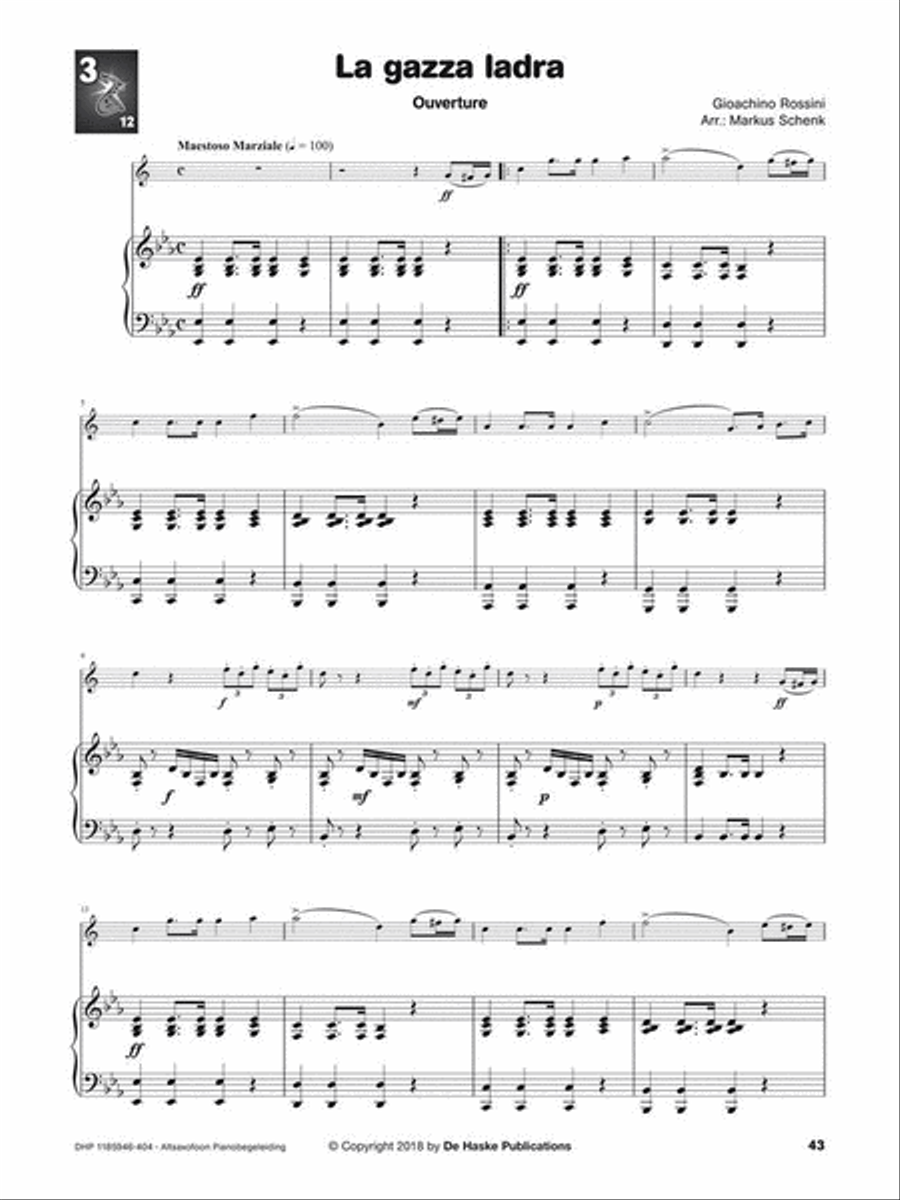 Horen, lezen & spelen - Mijn eerste opera Alto Saxophone scores gallery preview page 5