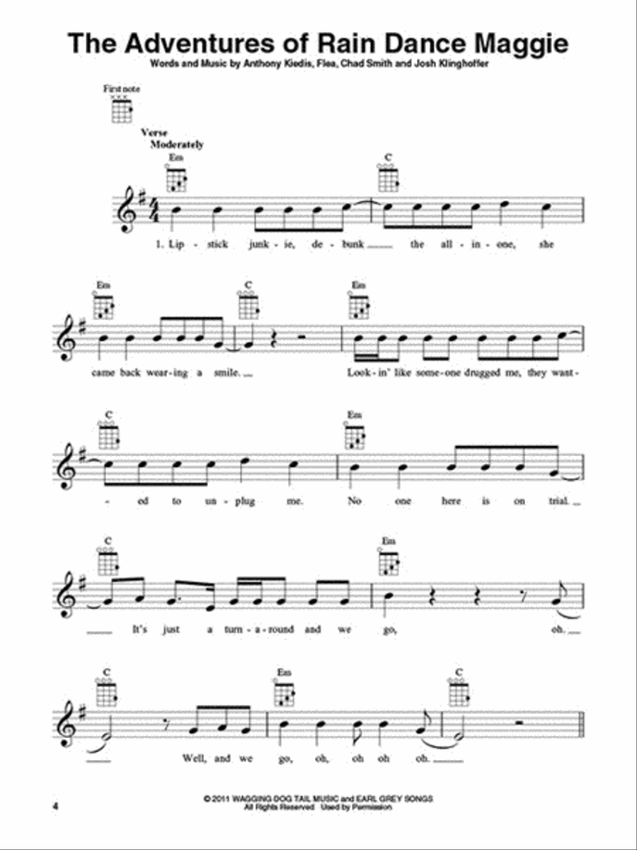 Red Hot Chili Peppers for Ukulele Ukulele scores gallery preview page 3