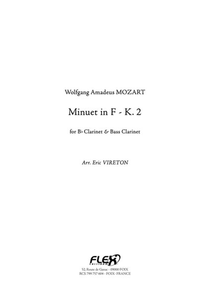 Minuet in F - K. 2 image number null