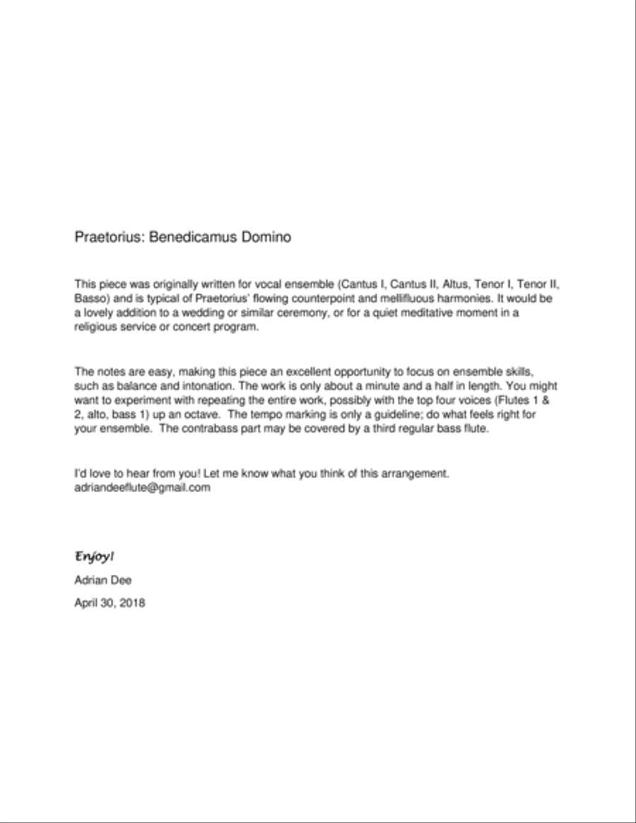 Benedicamus Domino Flute Choir scores gallery preview page 2