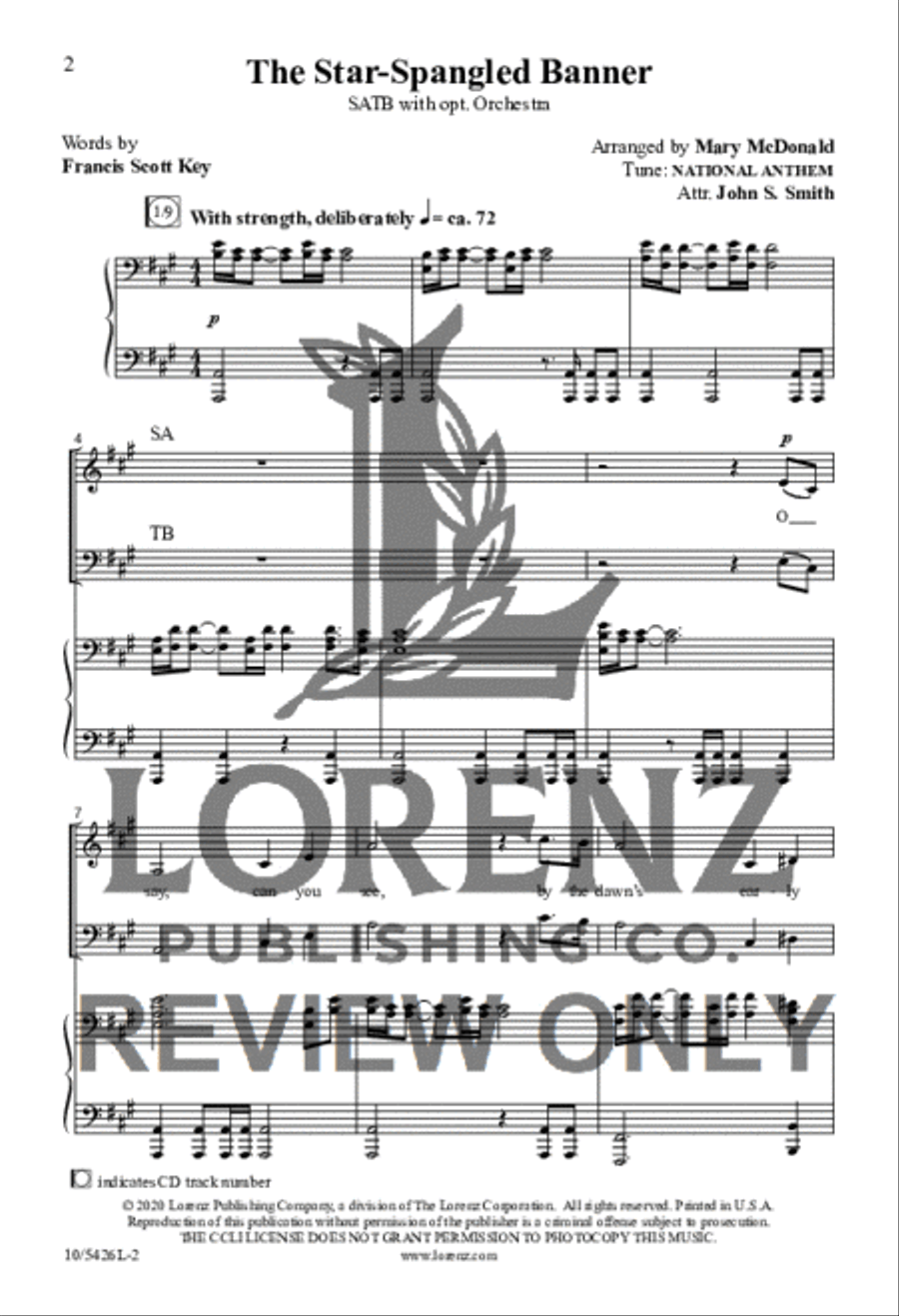 The Star-Spangled Banner The Star-Spangled Banner 4-Part scores gallery preview page 2
