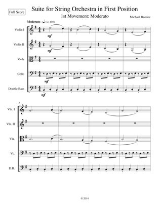 Suite for First Position String Orchestra in Three Movements