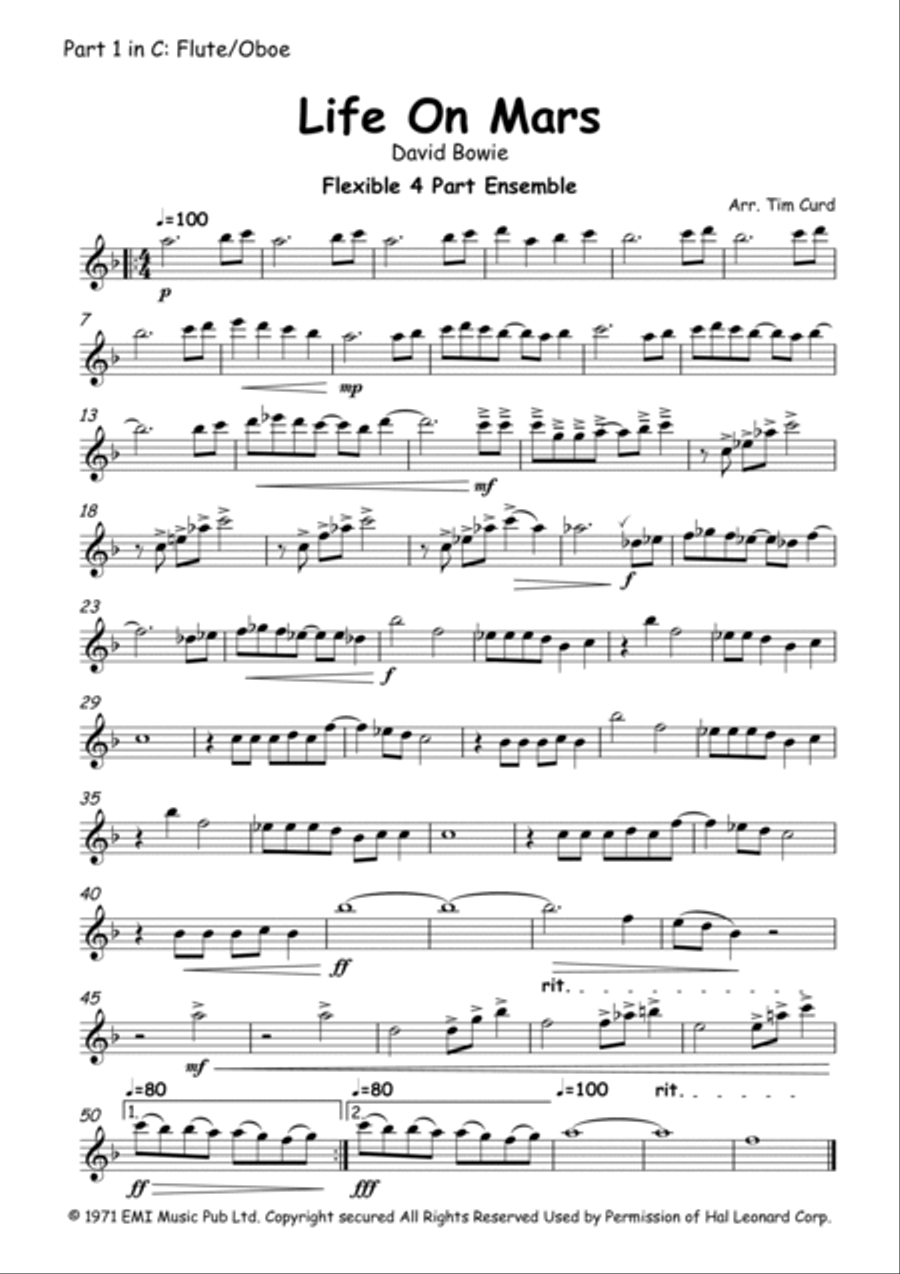 Life On Mars Large Ensemble scores gallery preview page 5