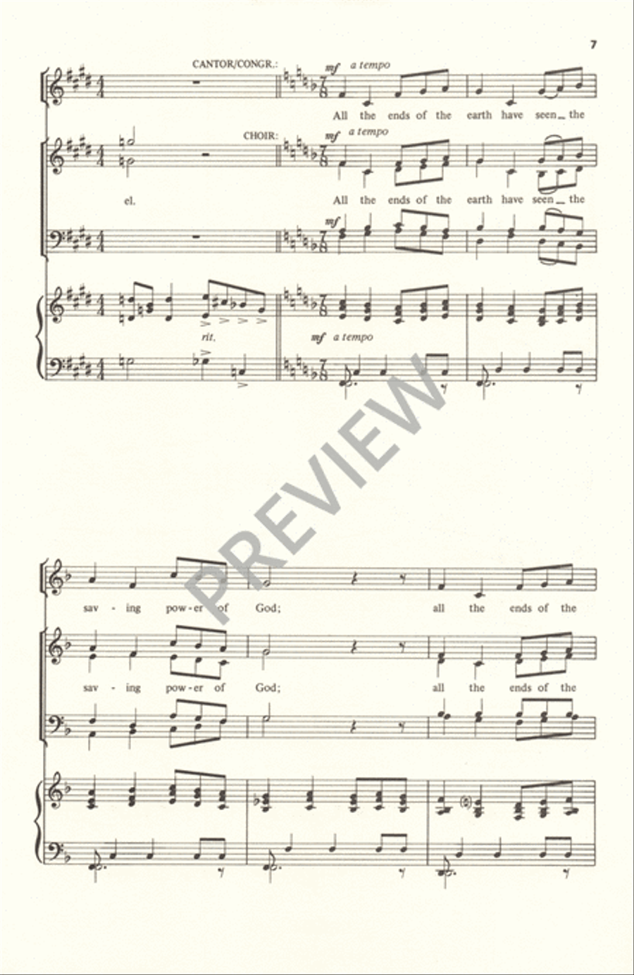 All the Ends of the Earth 4-Part scores gallery preview page 8