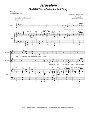 Jerusalem (2-part choir)
