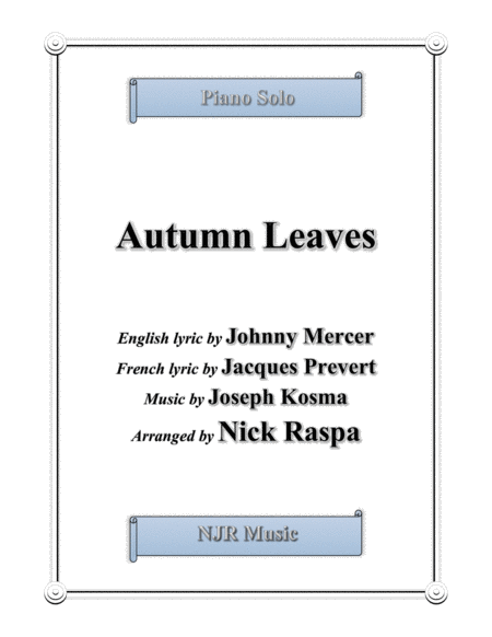 Autumn Leaves - intermediate piano image number null