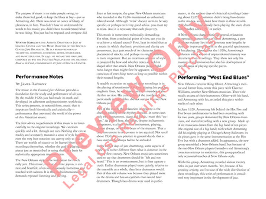 West End Blues Jazz Ensemble scores gallery preview page 4