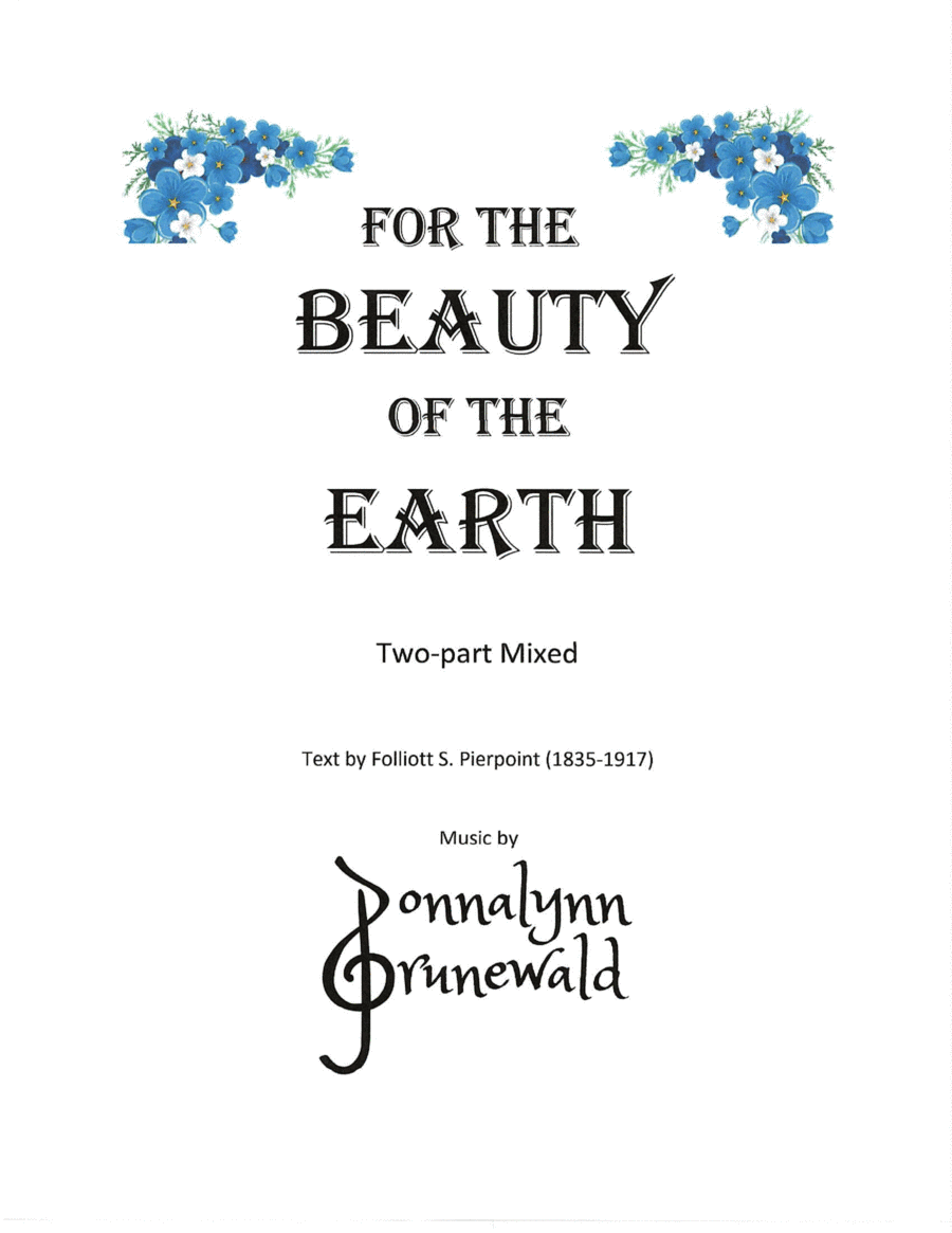 For the Beauty of the Earth 2-Part scores gallery preview page 1