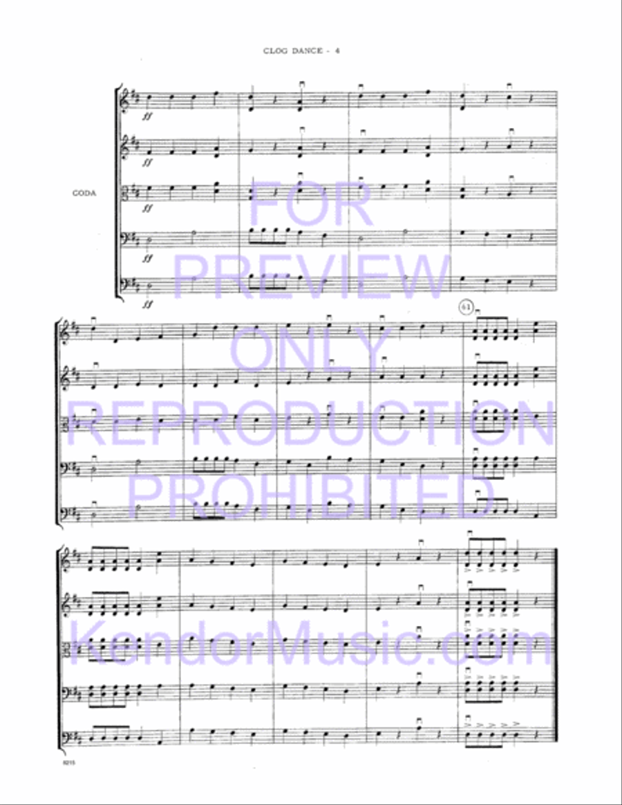 Clog Dance String Orchestra scores gallery preview page 6
