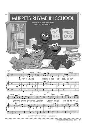 Book cover for Muppets Rhyme In School (from Sesame Street)