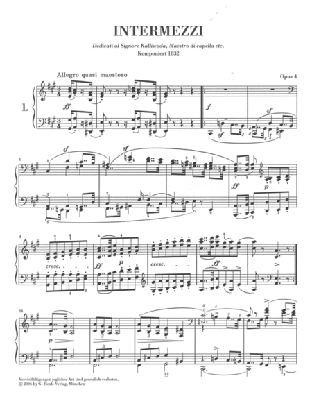 Intermezzi Op. 4