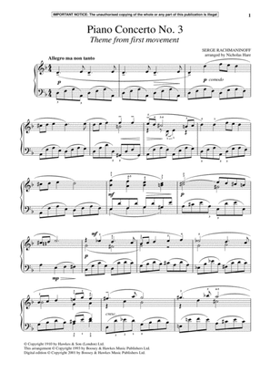 Piano Concerto No. 3, (First Movement Theme)