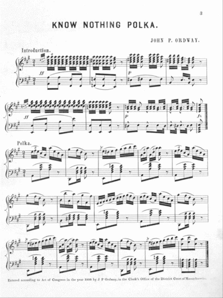 Know Nothign Polk Piano Solo scores gallery preview page 2