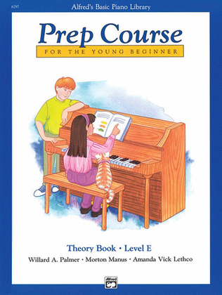 Book cover for Alfred's Basic Piano Prep Course Theory, Book E