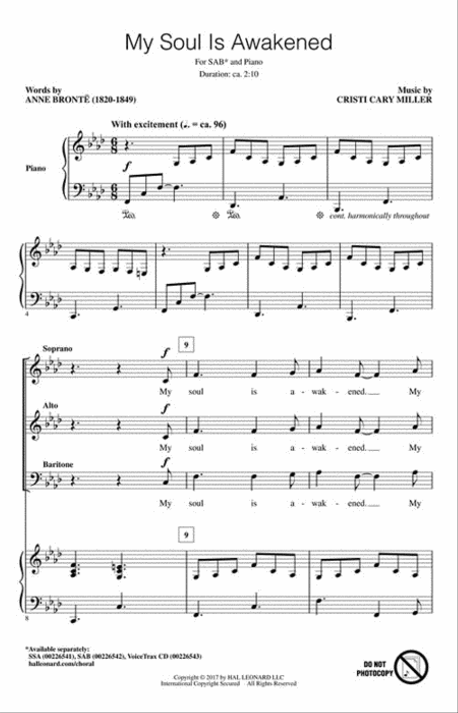 My Soul Is Awakened 3-Part scores gallery preview page 2