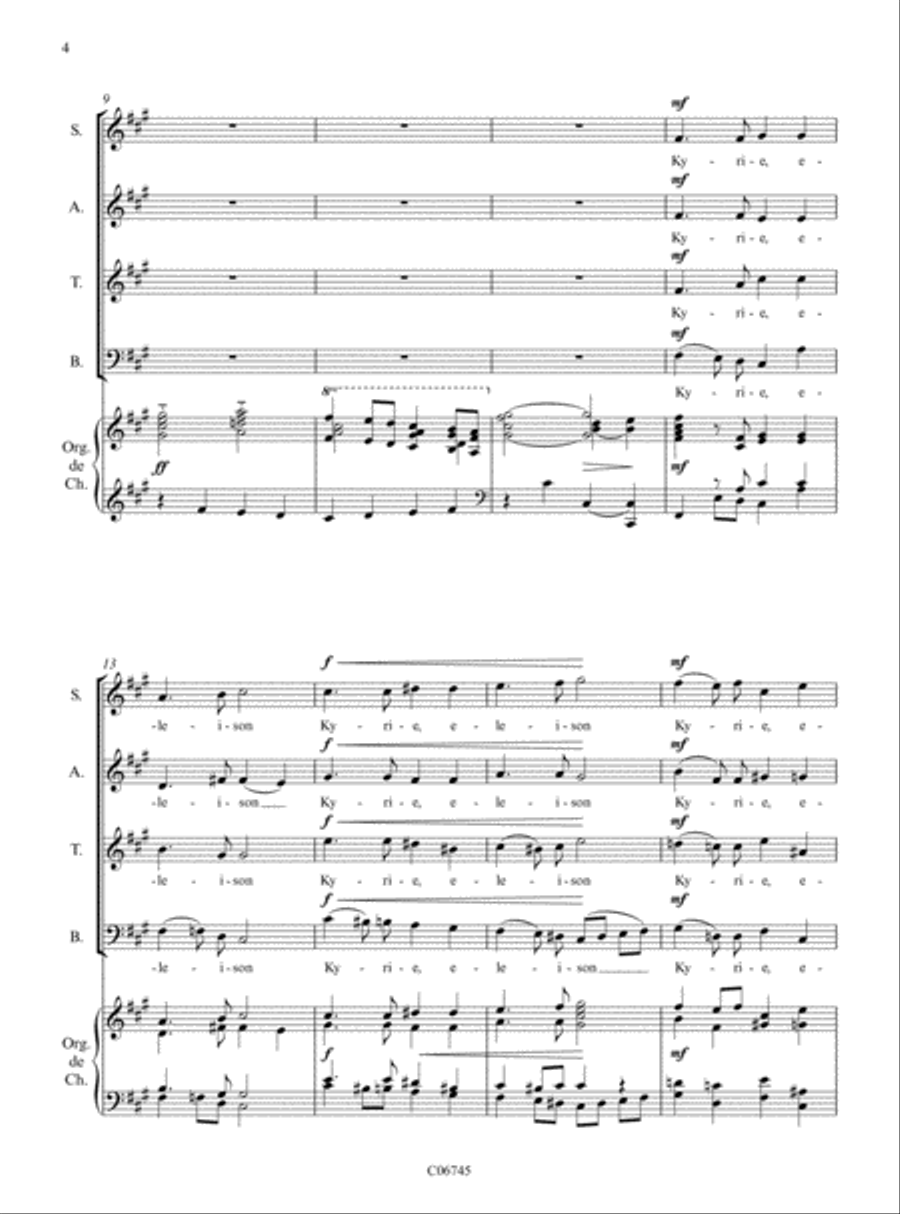 Kyrie funebre Choir scores gallery preview page 4
