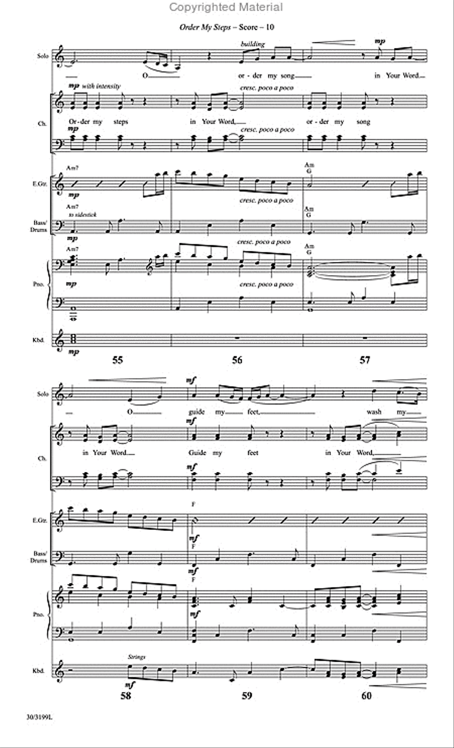 Order My Steps - Rhythm Score and Parts Choir scores gallery preview page 11
