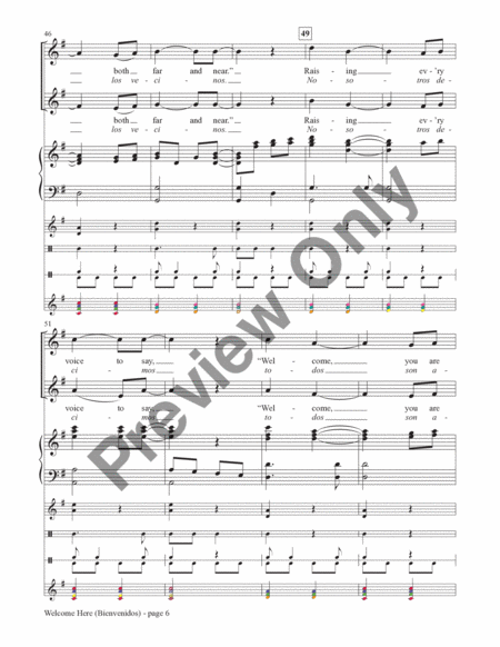 Welcome Here (Bienvenidos)  Choral sheet music, Boomwhackers