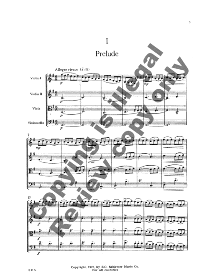 String Quartet No. 2 (Full Score) String Quartet scores gallery preview page 3