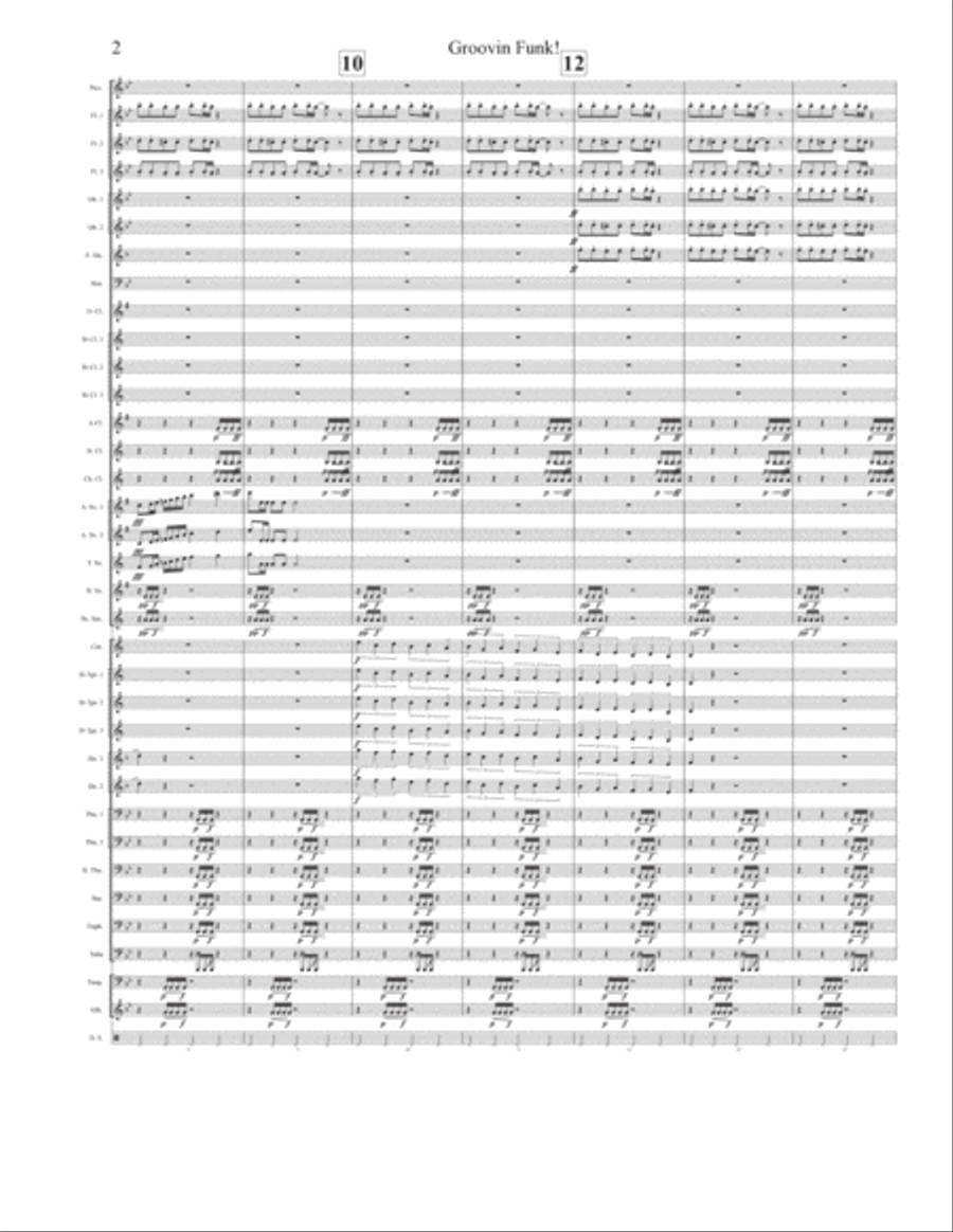 Groovin Funk - Score Only Concert Band scores gallery preview page 2