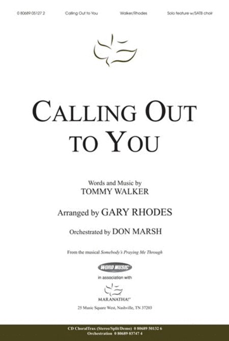 Calling Out To You - Cd Choral Trax