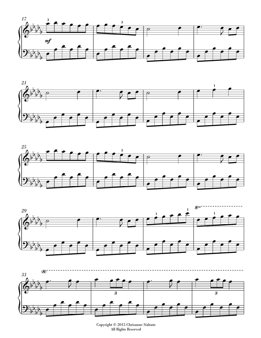Head in the Clouds ~ Lyrical for Intermediates Piano Solo scores gallery preview page 2
