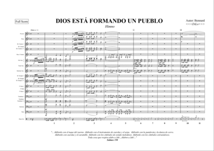 Dios está formando un pueblo Marching Band scores gallery preview page 3