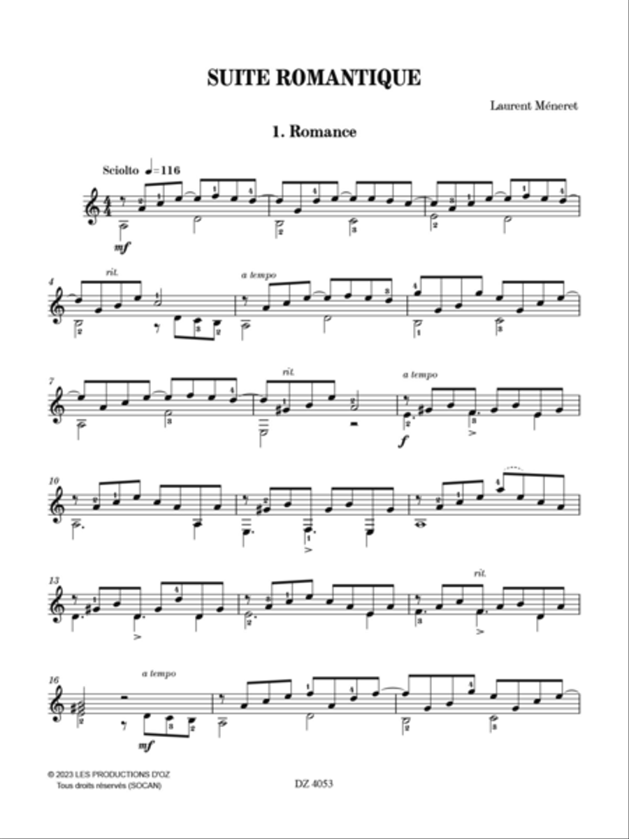 Suite romantique Suite romantique Classical Guitar scores gallery preview page 2