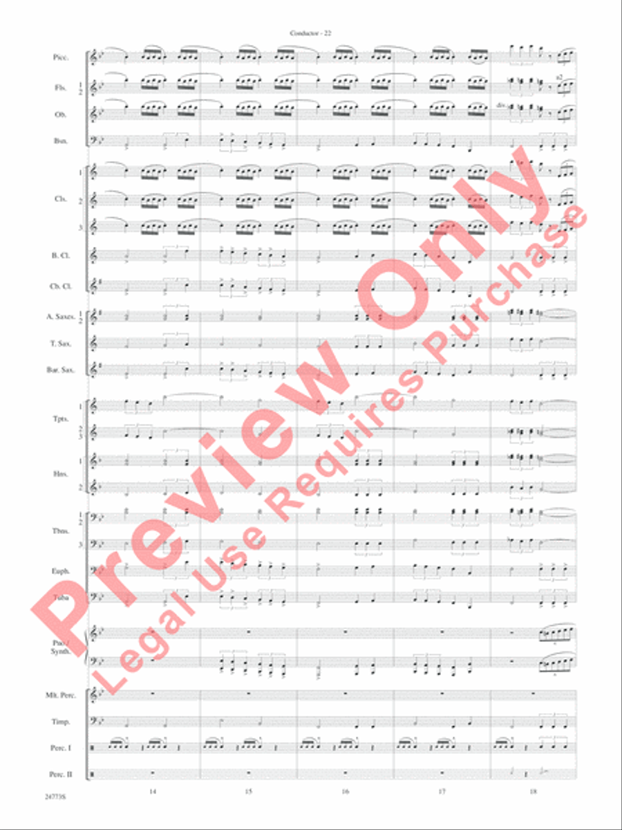 Suite from The Star Wars Epic - Part II Concert Band scores gallery preview page 25