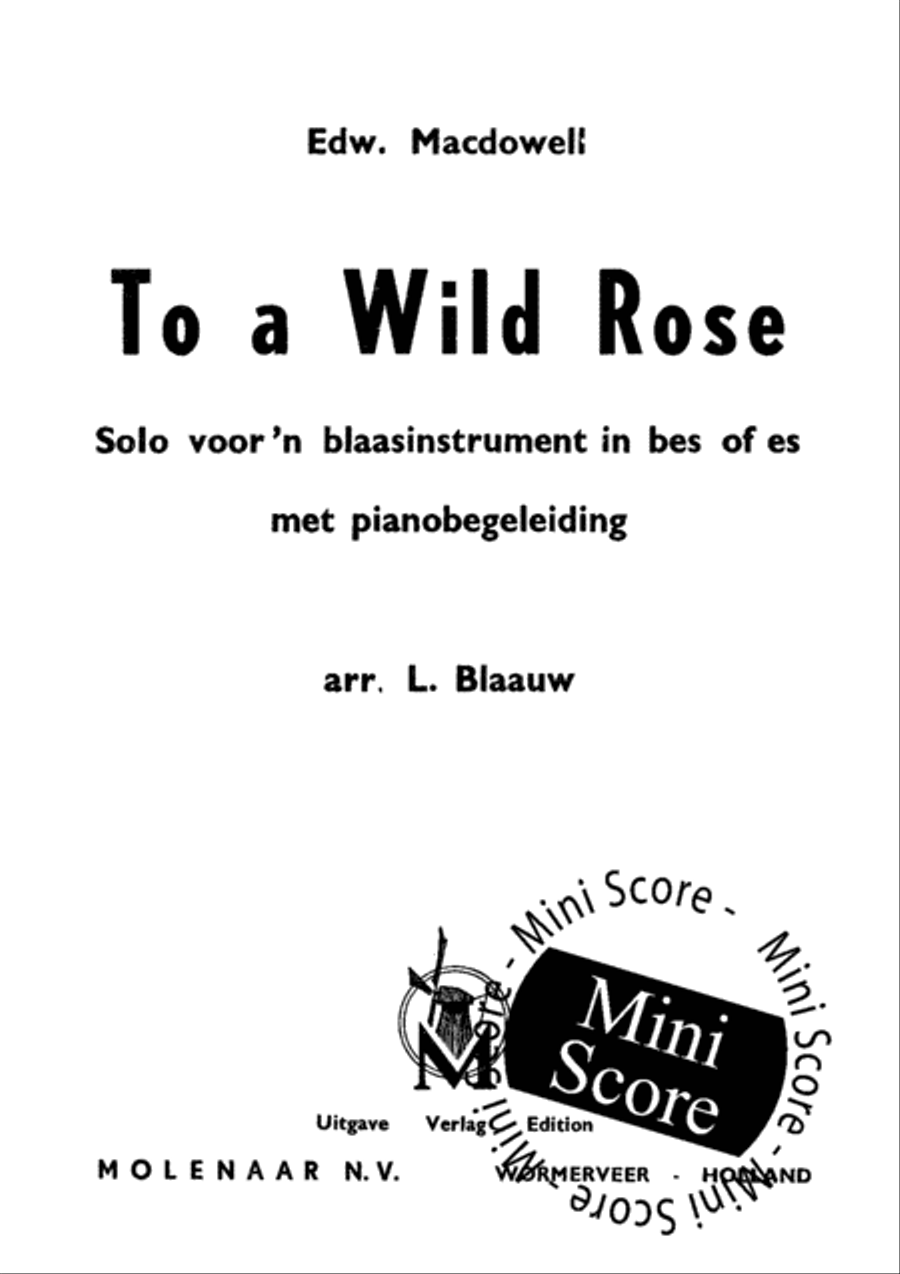 To a Wild Rose Clarinet scores gallery preview page 3