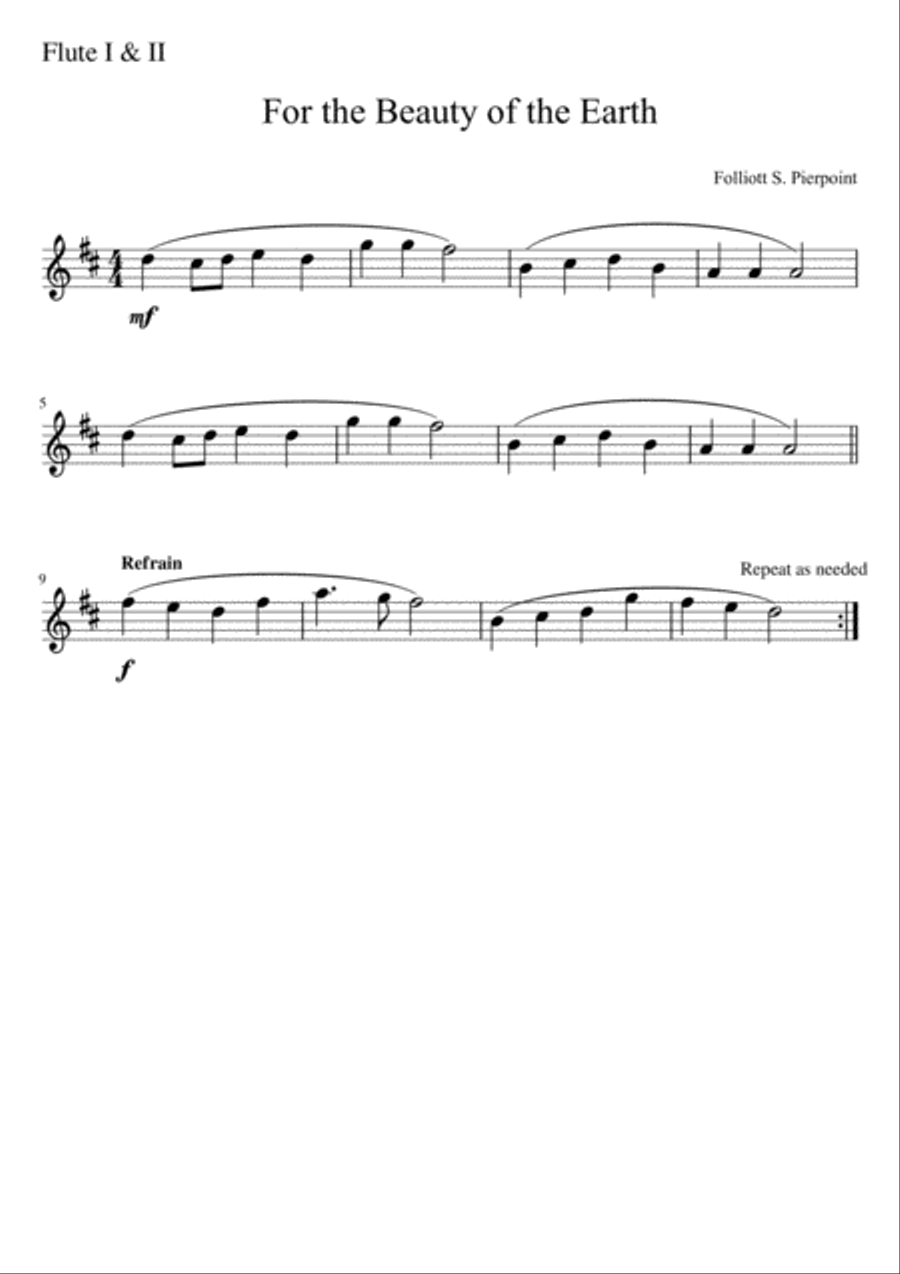 For the Beauty of the Earth Woodwind Ensemble scores gallery preview page 3