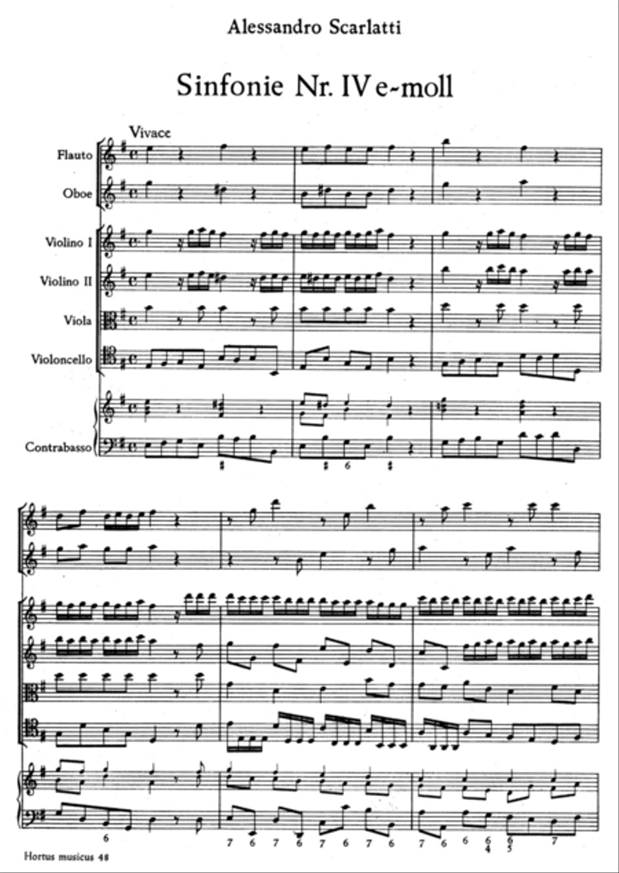 Sinfonia, No. 4 e minor Flute scores gallery preview page 2