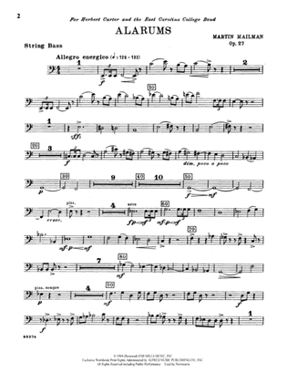 Alarums, Op. 27: String Bass
