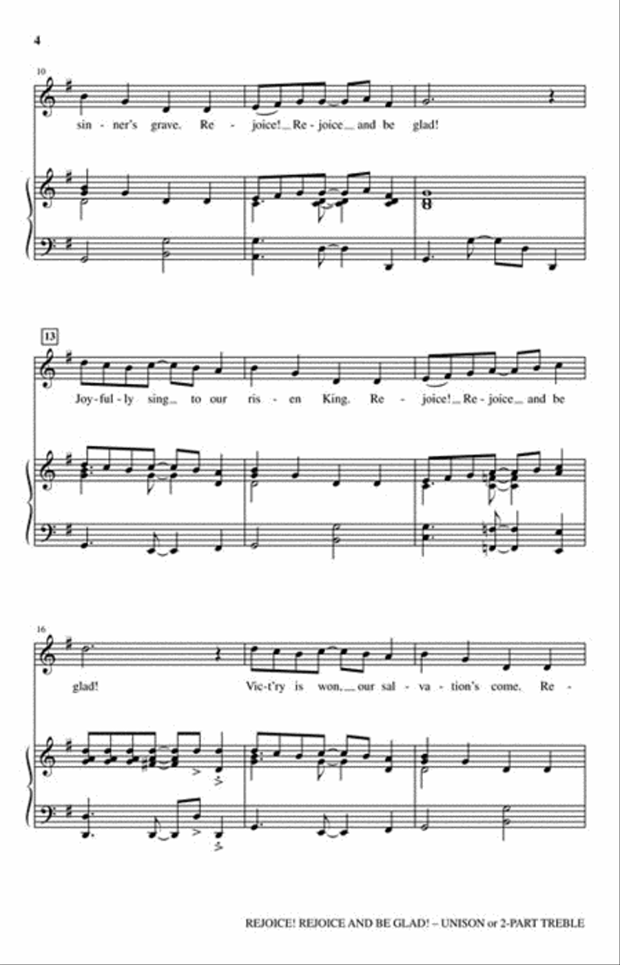 Rejoice! Rejoice and Be Glad! Unison Choir scores gallery preview page 3