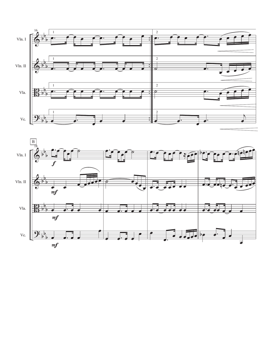 Overjoyed String Quartet scores gallery preview page 3