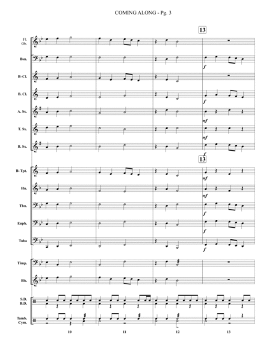 Coming Along Concert Band scores gallery preview page 5