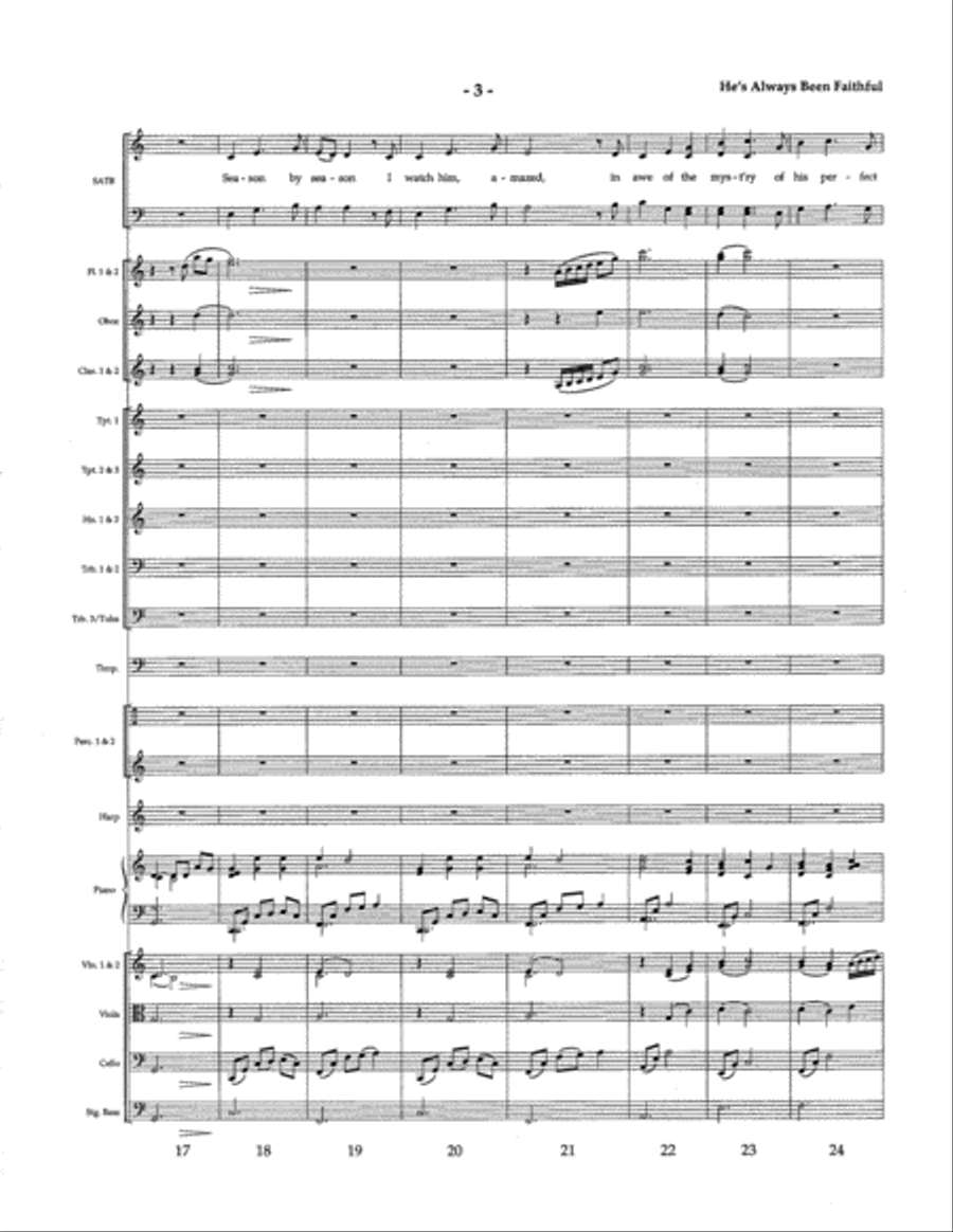 He's Always Been Faithful Orchestra scores gallery preview page 4