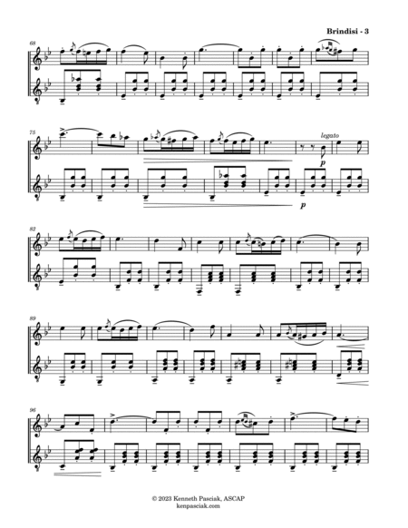 Brindisi (for Flute or Violin & Guitar) image number null