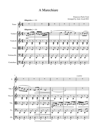 Marechiare - Neopolitan Song by Tosti - Arranged for String Orchestra and Tenor in D minor