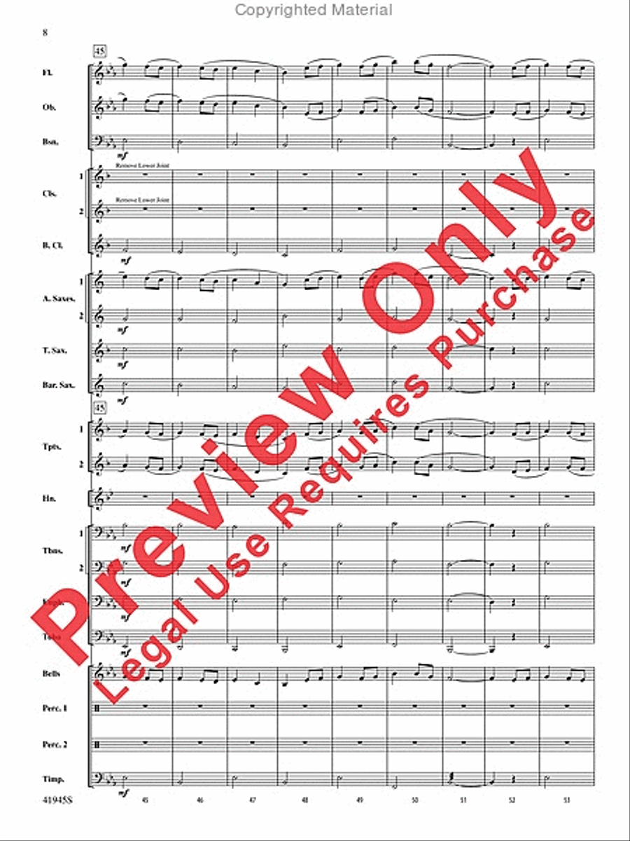 Clarinets Packing Up Early Concert Band scores gallery preview page 9