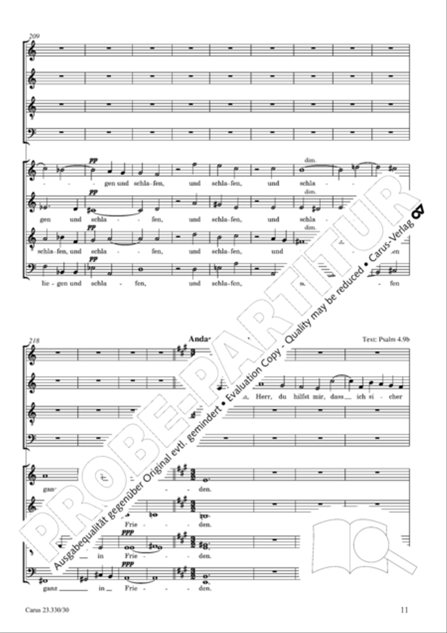 Even in the midst of life (Mitten wir im Leben sind) 4-Part scores gallery preview page 12