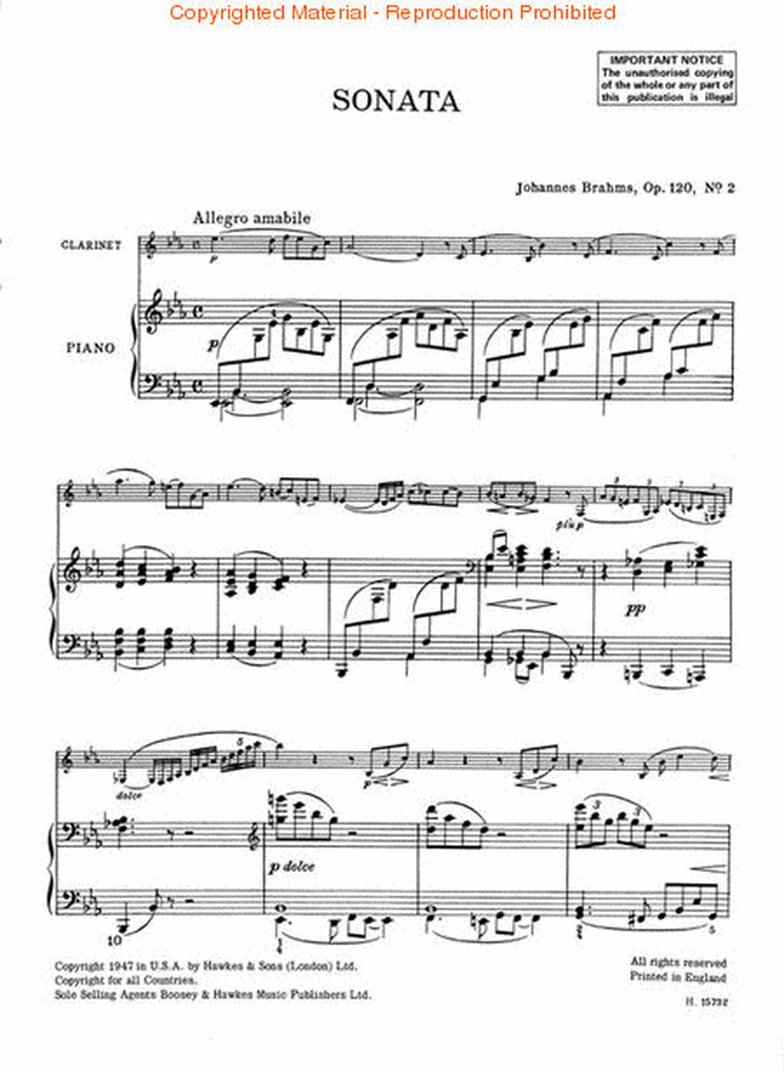 Sonata in E Flat, Op. 120, No. 2